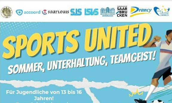 Kampagnenplakat der Aktion Sports United in Saarbrücken