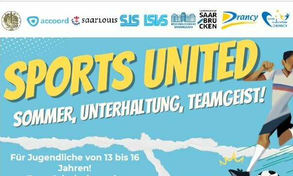 Kampagnenplakat der Aktion Sports United in Saarbrücken